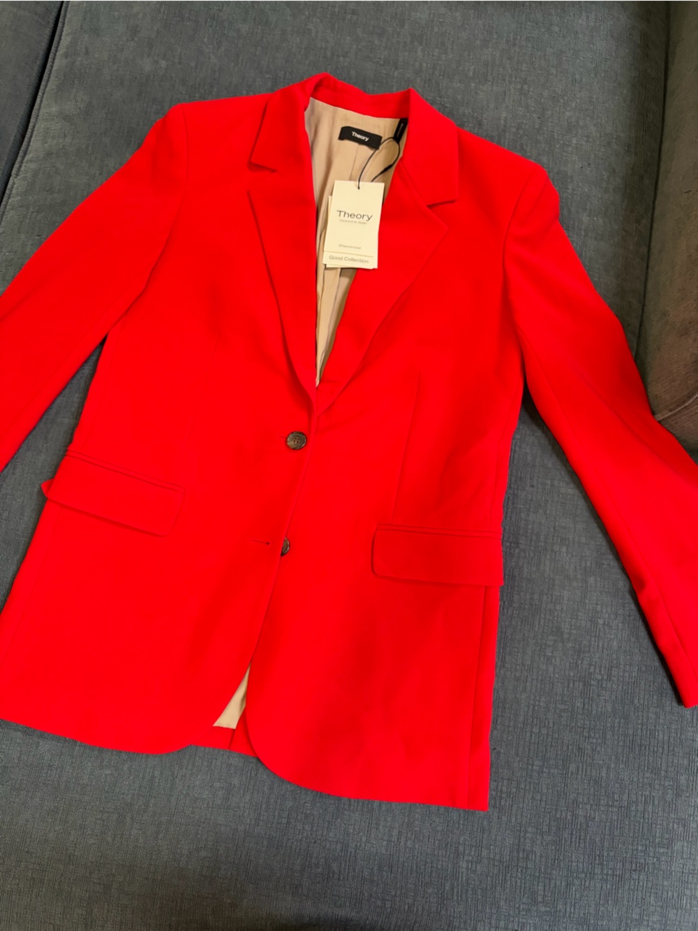 Theory Bright Red Blazer